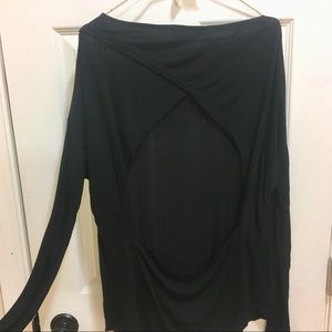 Foreign Exchange Open Back Long-Sleeve Top